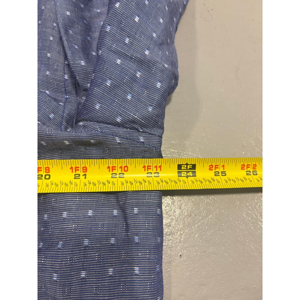 Robert Graham Shirt Blue Polka Dots Geometric Flip Cuff Button Up Size Large - Picture 4 of 6